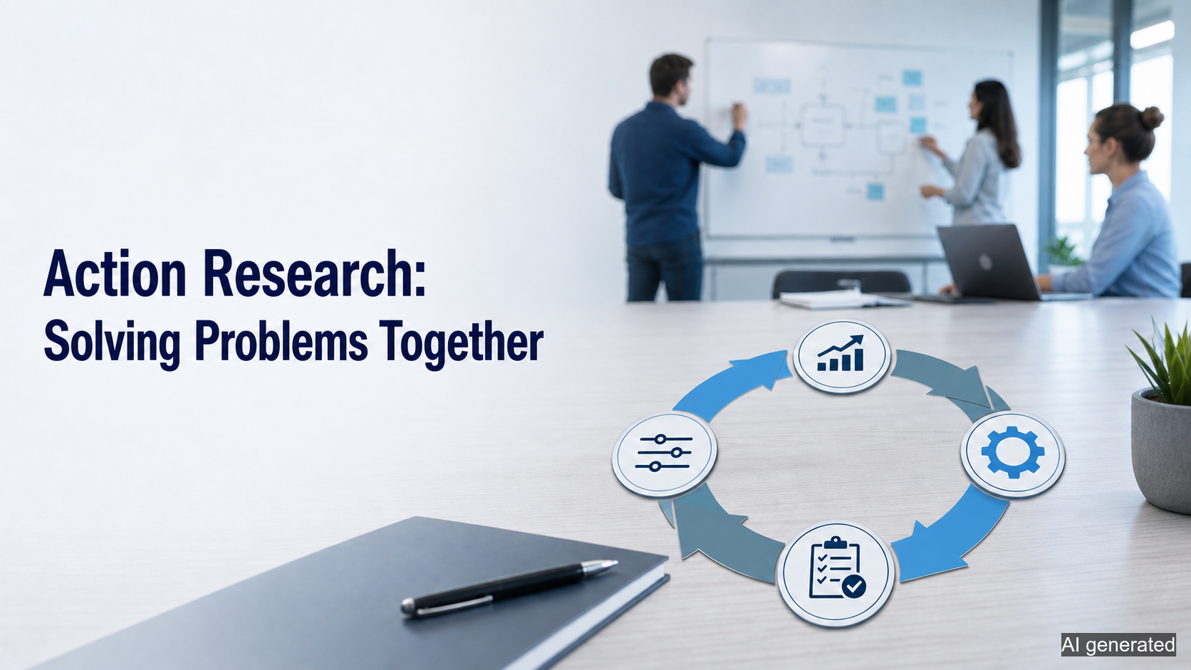 Action Research: Solving Problems Together (AI generated)