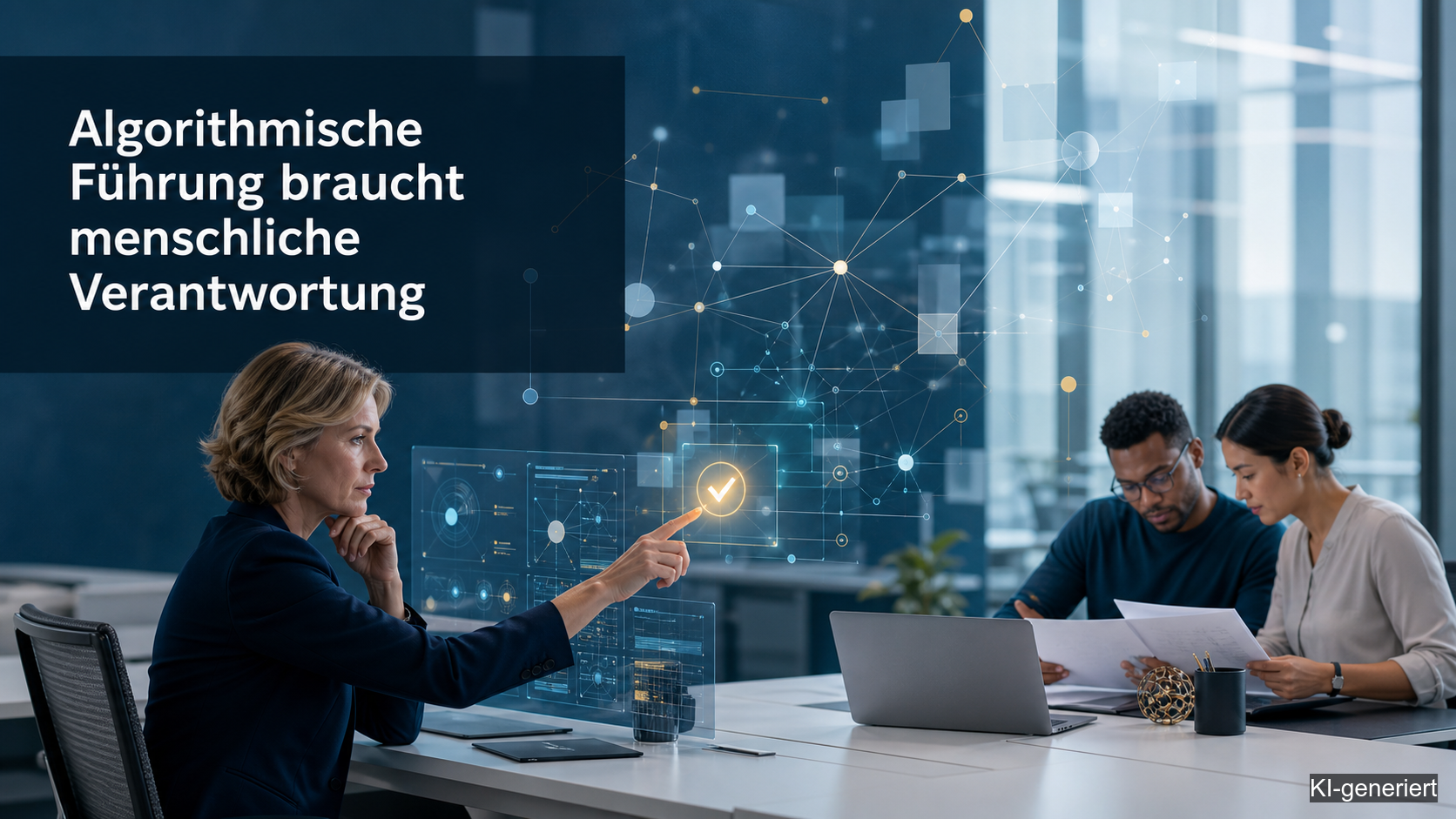 Algorithmische Führung bruach menschliche Verantwortung (KI-generiert)