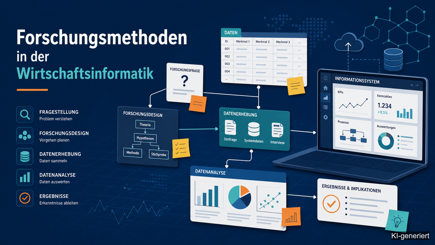 Forschungsmethoden in der Wirtschaftsinformatik (KI-generiert)